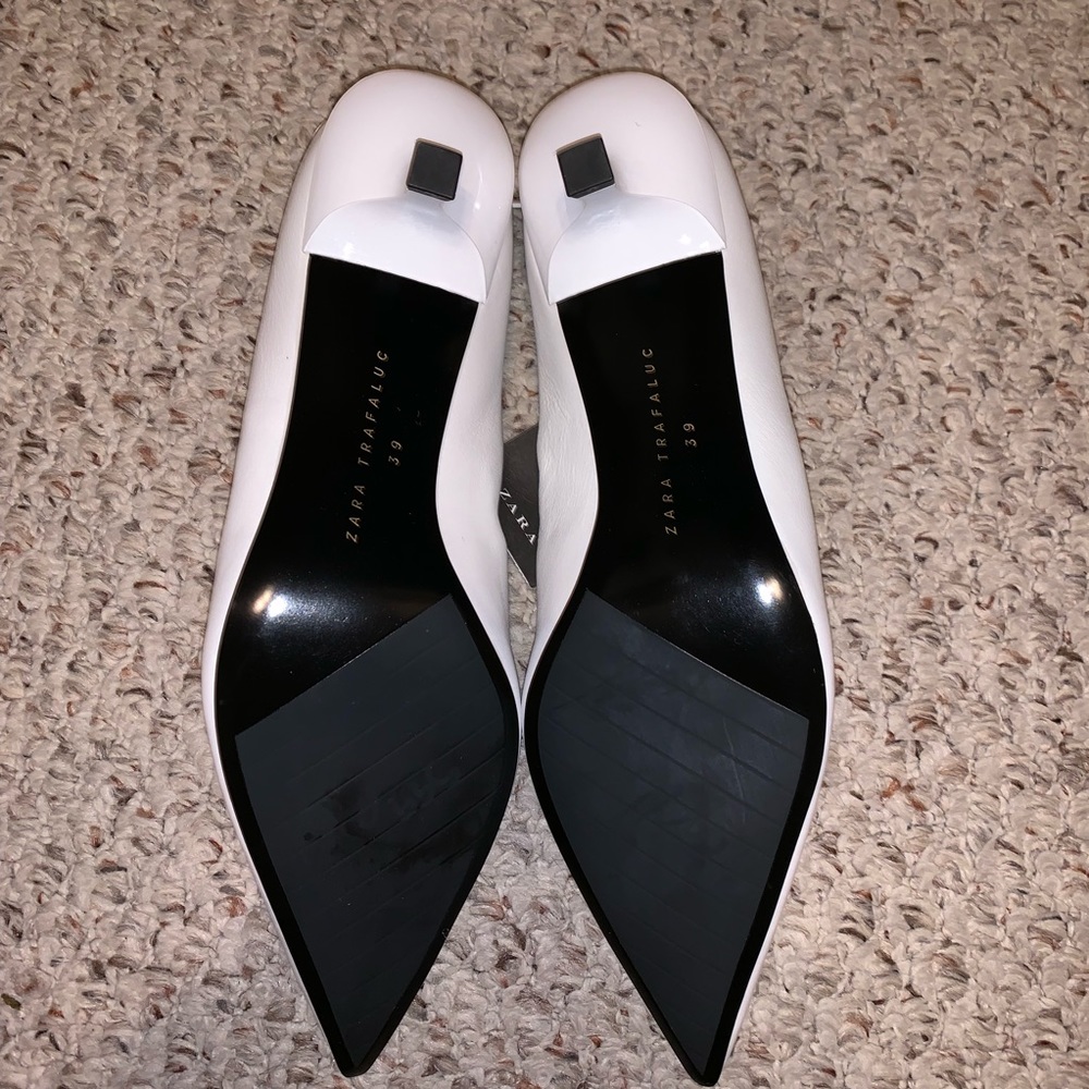 NWT Zara Gathered Leather Salon Shoes (Women’s 8) - Picture 8 of 8